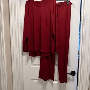 LAKE sz XL pajama set pants & long sleeve shirt